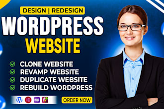 design, duplicate, copy, clone redesign wordpress website with elementor