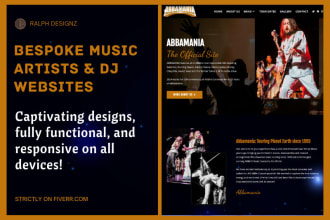 design music website, artist, dj, music label website
