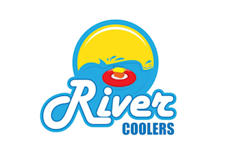 design really awesome river coolers logo