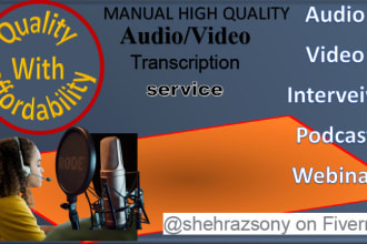 transcribe audio and do video transcription in 24 hours