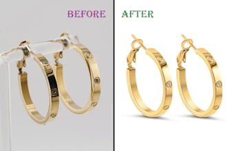 do high end jewelry retouching product image editing