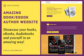 design amazing book or ebook author website