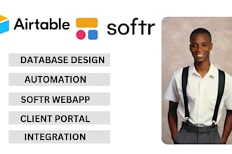 setup airtable softr  web app airtable database make automation