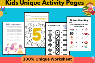 do customized worksheets, coloring pages, and books on canva