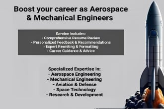 do resume review and rewriting for aerospace and mechanical careers
