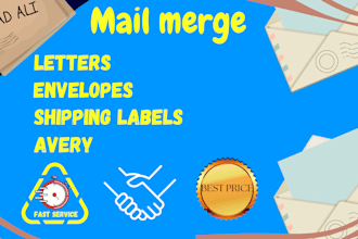create personalized mail merges for letters, emails and envelopes
