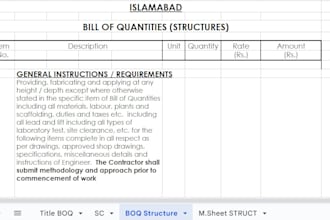 provide pre construction estimation for rfp