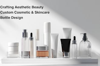 create cosmetic aesthetic bottles and perfume mockups