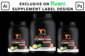 design dietary supplement, vitamin, gummies label design