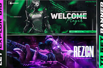 design esports, twitch, gaming and youtube banners