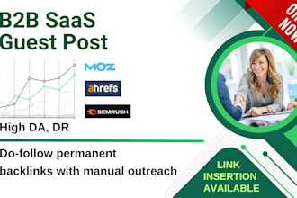 do b2b saas guest post high da DR backlinks niche content placement