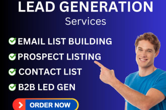lead generation, email list building, contact list and prospect list