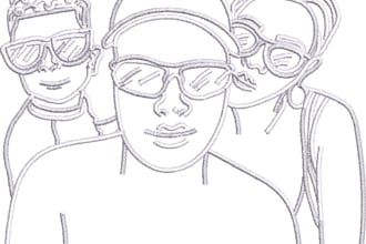 do embroidery digitizing in dst, pes, pxf,jef, vp3, hus