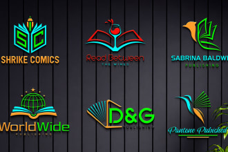 make a unique and attractive book publisher logo design