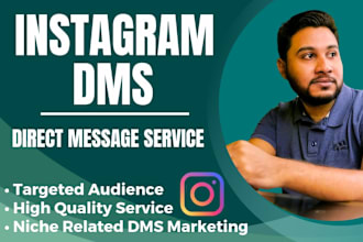 provide targeted instagram dms or direct messaging service using manual outreach