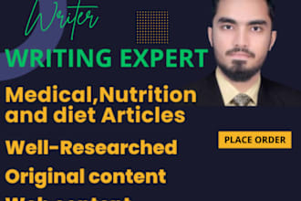 write and edit medical, nutrition and diet article
