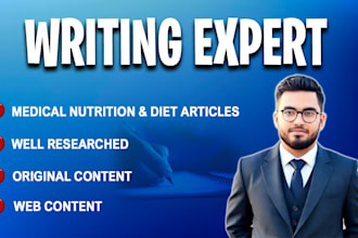 write and edit medical, nutrition and diet article