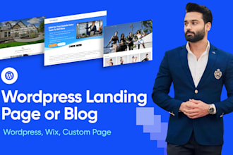 build wordpress landing page, elementor landing page design