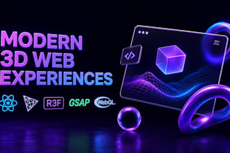 develop a responsive 3d website landing page in reactjs nextjs threejs