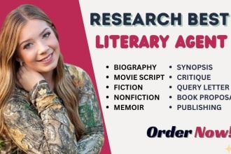 find best literary agent for your fiction book and non fiction manuscript, query