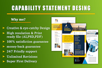 design creative government capability statement and business flyer