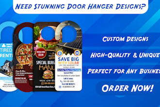 do business flyer design, poster, leaflet, door hanger