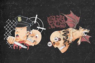 create dark art,horror, creepy illustration