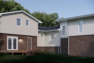 design and render your modern house exterior in 3d