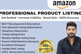create amazon product listing and variation or fix amazon listing