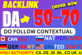 do da 50 to 70 german de, canada ca, dutch id seo backlinks