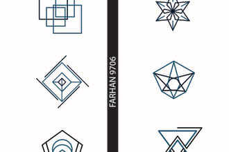 design creative geometric minimalistic shape logo