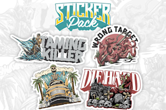 create handrawn surf skate illustration for your brand