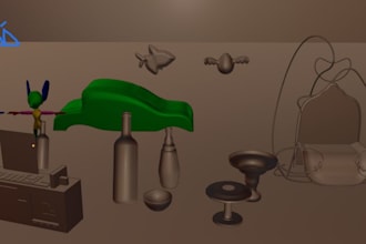 create 3d low poly game assets