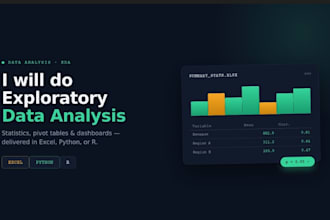 do exploratory data analysis eda excel dashboard and charts in python r
