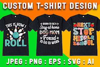 create unique and mind blowing t shirt design bundle