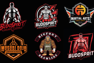 create martial arts, jiu jitsu, karate, gym or fitness logo