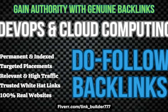 build high DR backlinks on devops and cloud computing websites