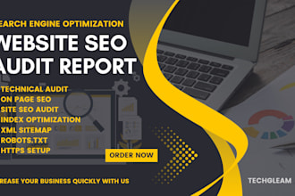 provide a full technical SEO audit report of your website