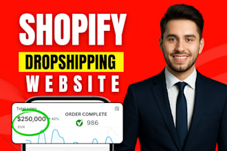 build you an automated shopify dropshipping store or shopify one product store