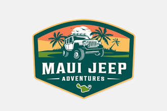vintage wheels hand drawn car and jeep logo design services