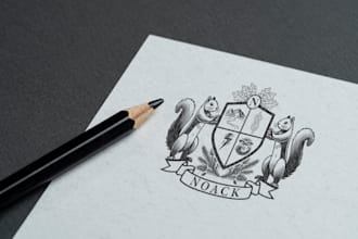 design regal luxury vintage coat of arm and family crest expert level