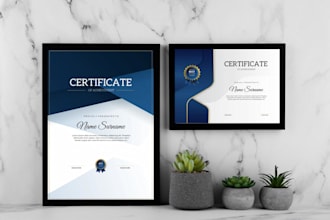 make custom certificate design award certificate and doploma certificate