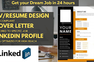 do professional resume, CV writing service in 24 hours