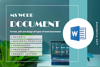 format, design, edit, create and fix microsoft word document