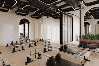 design and visualize your pilates studio in 3d