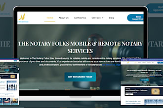 custom notary website lawyer website notary single page site  notary biz cards