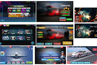 design professional 3d game UI UX and gui  for android, IOS, and PC