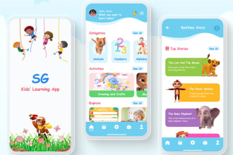 develop kids learning app educational e learning chat app quiz kids game video