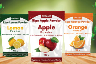 do innovative pouch, supplement and juice label design for you