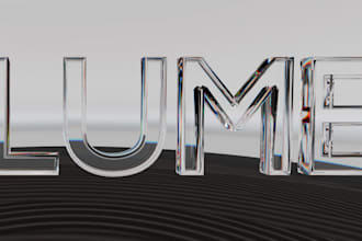 turn your logo into 3d glass effect